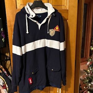 Polo by Ralph Lauren Navy and White Hoodie
